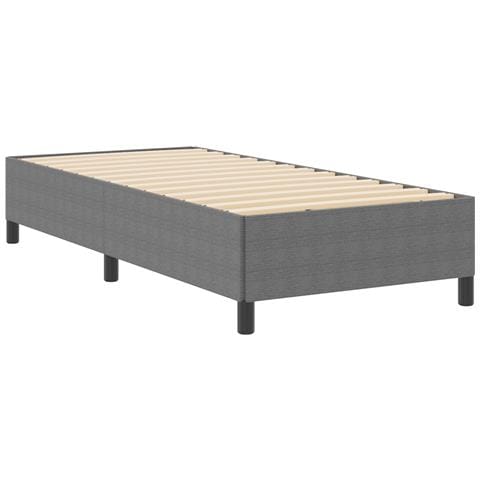 Letto a molle Grigio Chiaro 90 x 190 cm Tessuto in Cords - Foto 1
