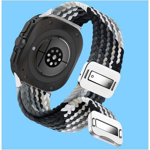 Cinturino In Nylon Intrecciato Ultra Elastico Per Samsung Watch 7 Grey - Foto 2