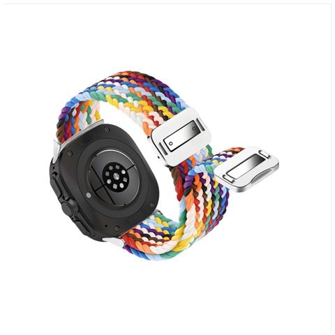 Cinturino In Nylon Intrecciato Ultra Elastico Per Samsung Watch 7 Grey - Foto 7