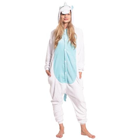 Pigiama Da Donna Tuta Kigurumi Onesie Unicorno Blu 165-175 Cm L - Foto 2