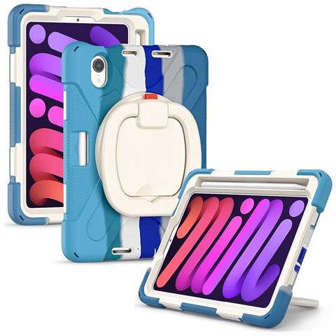 Custodia Per Ipad Mini 6 8.3"" Con Supporto E Alloggiamento Per Stilo Blu - Foto 1