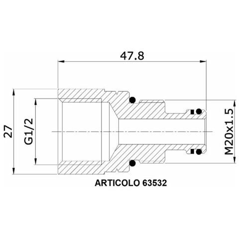 Bussola Carry-over Per Distributore 3/8"" - Foto 2