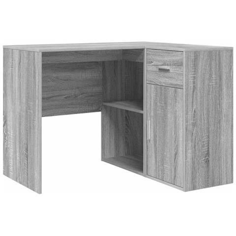 Scrivania ad angolo 2 pcs Grigio sonoma 102 x 50 x 75 cm - Foto 1