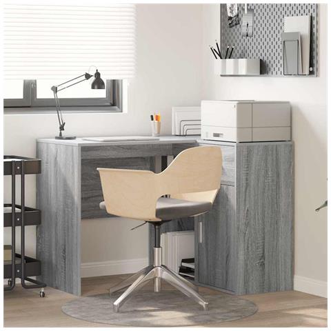 Scrivania ad angolo 2 pcs Grigio sonoma 102 x 50 x 75 cm - Foto 2