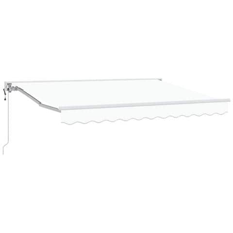 Tenda Retrattile Bianco 350x200 cm Tessuto - Foto 1