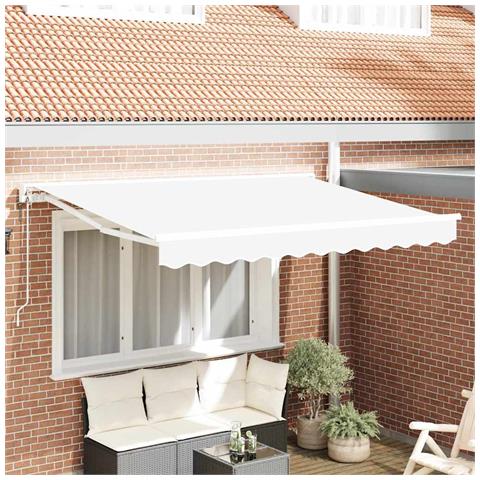 Tenda Retrattile Bianco 350x200 cm Tessuto - Foto 2