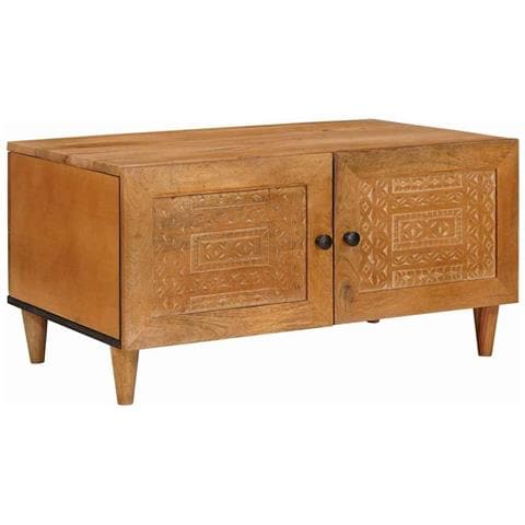 Tavolino da salotto con porta Marrone chiaro 80 x 50 x 40 cm - Foto 1