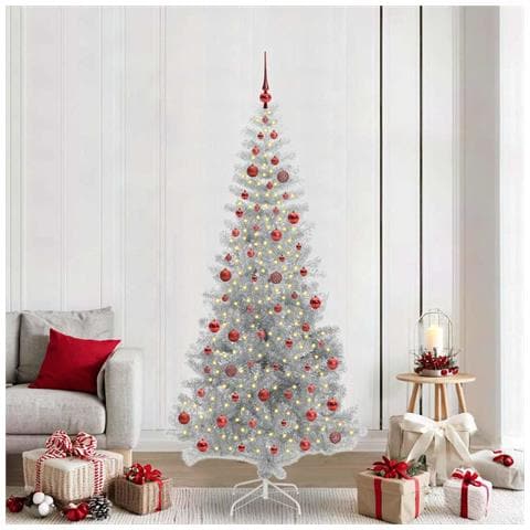Albero di Natale con 300 LED con supporto Argento 210 cm PET - Foto 2