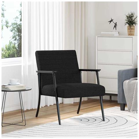 poltrona Nero 59 x 75 x 78 cm Tessuto - Foto 2