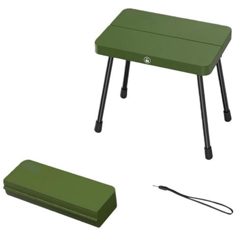 Sgabello Pieghevole Portatile Da Campeggio Con Contenitore - Elevata Capacità Di Carico Green - Foto 1