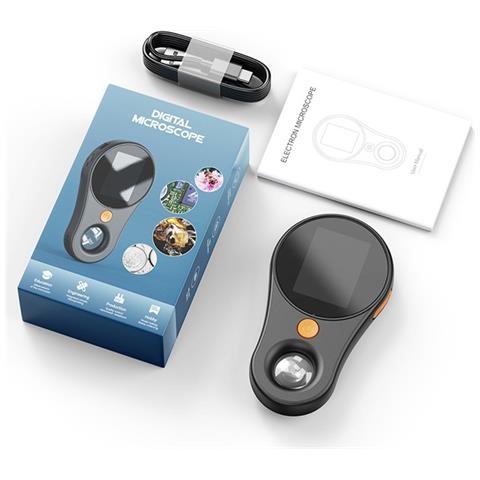 Microscopio Digitale Portatile Con Schermo Ips Da 2.0"", Ingrandimento 100x E Illuminazione Led Black - Foto 7