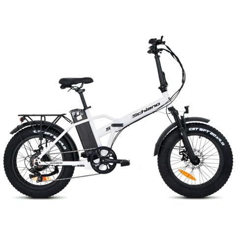 Fat Pieghevole 20'' - E-bike Pieghevole In Alluminio, Ruote Fat 20'', Cambio 7 Velocità, Motore 250 W, Batteria 36v X 12,5 Ah - Bianco - Foto 1