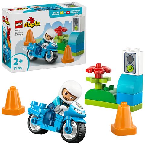 DUPLO 10471 Motocicletta Blu della Polizia, Gioco Didattico 2+ per la Motricità Fine con Moto e Poliziotto, Idea Regalo - Foto 35