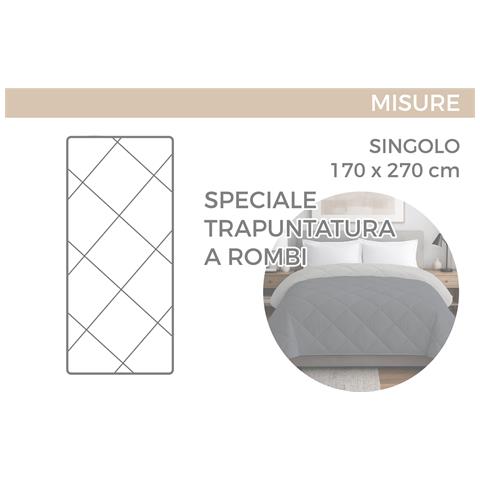 Trapuntino Piumino Estivo Primaverile 100gr Mq Leggero Disegno Primavera Singolo Azzurro - Foto 5