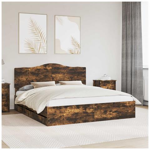 Struttura del letto con cassetto Rovere fumé 180 x 200 cm - Foto 2