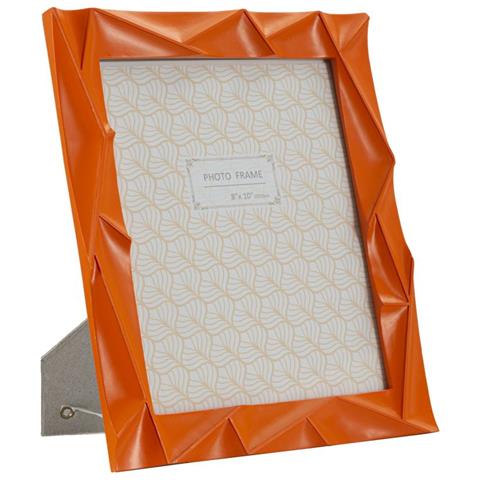 Cornice Portafoto Orangy In Resina Arancio Lucido Geometrica 20x25 - Foto 1