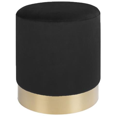 Pouf Gamby-nero-velluto-34x34x43 Cm - Foto 1