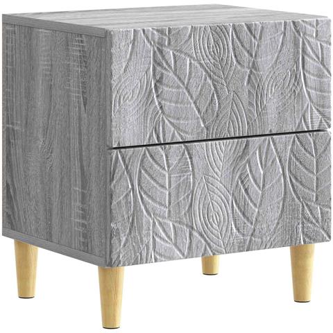 Comodino Sonoma grigio 43 x 34,5 x 48 cm Legno ingegnerizzato - Foto 1