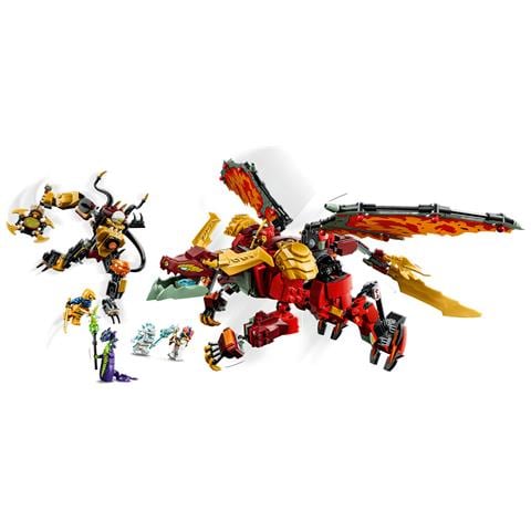 NINJAGO 71868 Mech Drago Mutaforma di Wyldfyre, Action Figure Giocattolo 2in1 con Mech e 6 Minifigure, Regalo Bambini 9+ - Foto 20