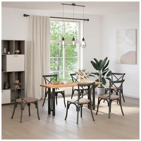 Gambe per Tavolo Consolle Nere 2 pz 28x (72-73) cm Acciaio - Foto 2