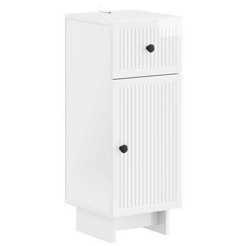 Set di Armadi da Bagno da 2 Pezzi EDE Bianco Lucido - Foto 2