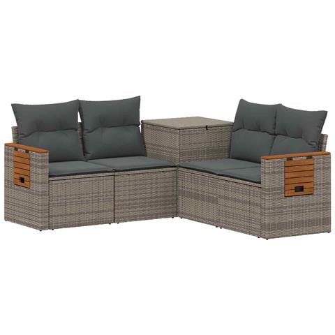 Set di divani 5 pz Grigio e Grigio Scuro - Foto 1