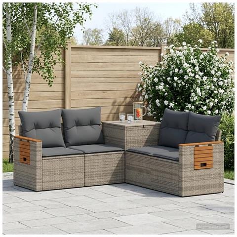 Set di divani 5 pz Grigio e Grigio Scuro - Foto 9