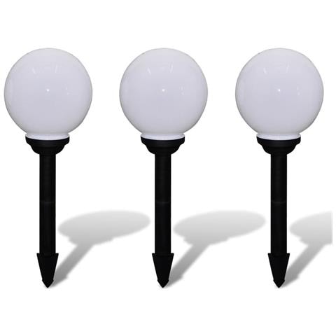 Lampione Solare A Led Da Giardino 20 Cm 3pz Con Picchetto - Foto 1