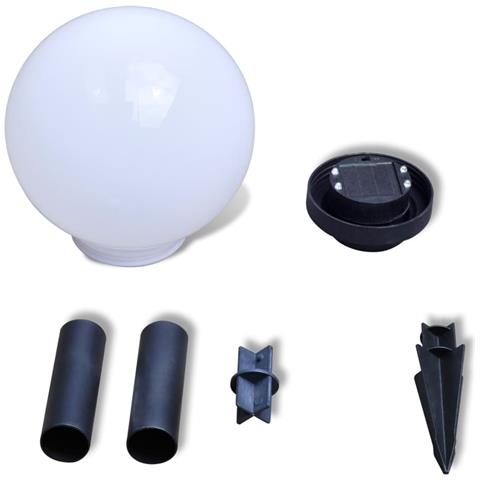 Lampione Solare A Led Da Giardino 20 Cm 3pz Con Picchetto - Foto 2