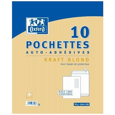Kraft 100100022 - Buste Autosigillanti, 260 X 330 Mm, 90 G, Confezione Da 10, Colore: Oro - Foto 1