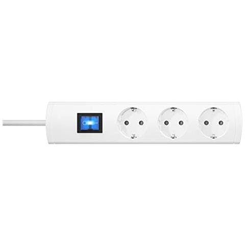 UNOversal InOLTRE 232502006 ciabatta elettrica a 3 Prese, m 1.4, multipresa avvitabile con Protezione da contatto chat di chat, spina multipla per interni, Colore: Bianco - Foto 1