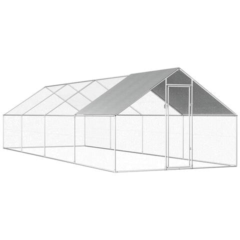 Gabbia per Polli da Esterno 2,75x8x1,92m in Acciaio Zincato - Foto 1