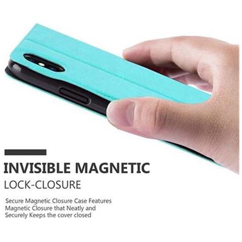 Custodia Compatibile Con Apple Iphone X / Xs In Turchese Menta - Coperchio Protettivo Con Chiusura Magnetica, Funzione Stand E 2 Finestre Di Visualizzazione - Foto 10