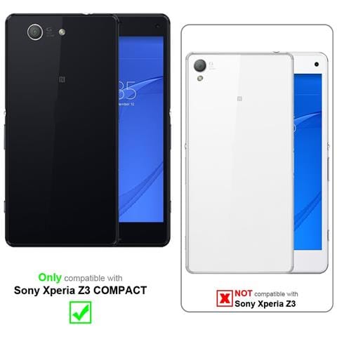 Custodia Compatibile Con Sony Xperia Z3 Compact In Rosso Mela - Coperchio Protettiva Con Chiusura Magnetica, Funzione Stand E Tasca Per Le Carte - Foto 10