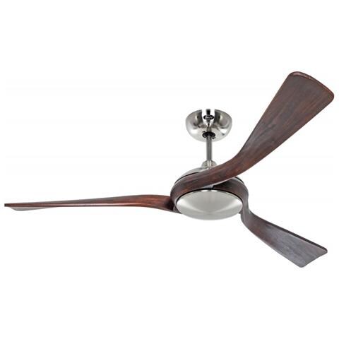 Ventilatore Da Soffitto Eco Interior Cromo Spazzolato-Noce - Foto 1