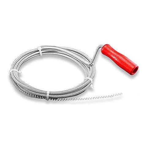 Idraulici Snake 3m X 5 Mm - Tubo Per Pulizia In Spiral - Scarico Auger Ideale Per La Rimozione Dei Capelli Da Scarichi - Plumbing Snake Parzialmente Gommato Rotante Maniglia Di Legno - Foto 1