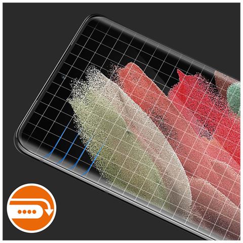 Pellicola Samsung Galaxy S21 Ultra Vetro Temperato 3d Effect - Bordi Neri - Foto 10