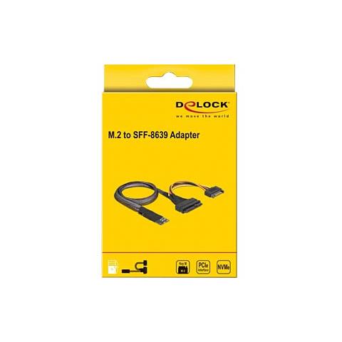 Adattatore per Inversione del Genere dei Cavi 67-pin M. 2 Key M U. 2 SFF-8639 / SATA 15-pin Nero - Foto 2