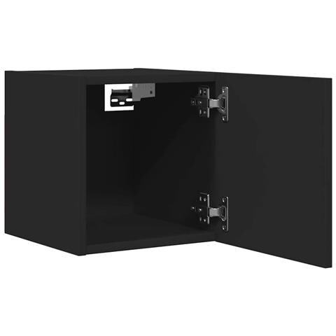 Mobile Porta TV a Parete Nero 30,5x30x30 cm - Foto 11