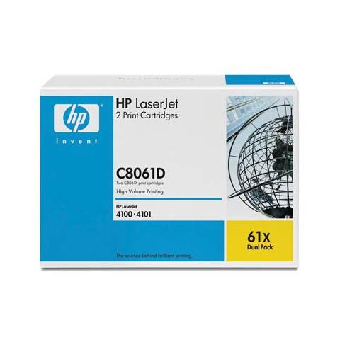 C8061D Toner Originale Nero LaserJet 4100/4100 MFP Capacità 10000 Pagine Confezione 2 pezzi - Foto 2