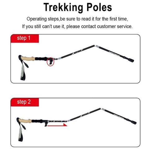 Bastoncini Da Trekking Pieghevoli Con 5 Sezioni E Buon Assorbimento Degli Urti   1 Confezione - Foto 8