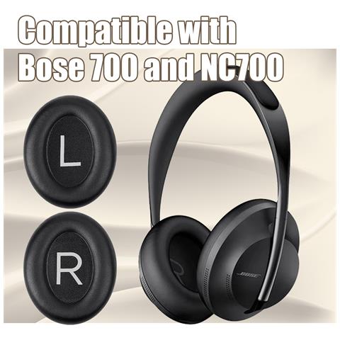 1 Paio Di Cuscinetti Auricolari Di Ricambio Per Cuffie Bose Nc700, Cuscinetti Auricolari In Pelle Di Pecora, Materiale Morbido E Resistente, Riducono I Rumori Esterni Fastidiosi, Buoni Cuscinetti Di Ricambio Black - Foto 10