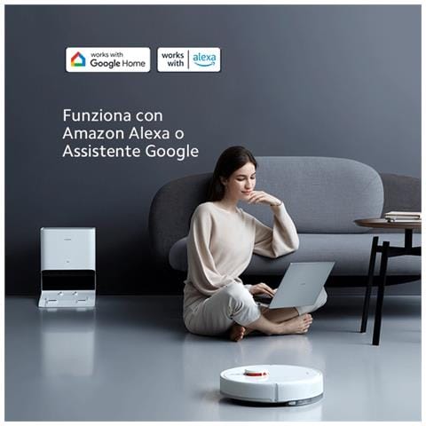 Robot Aspirapolvere e MOP Wifi Vacuum X10 con Base Autopulente Colore Bianco - Foto 10