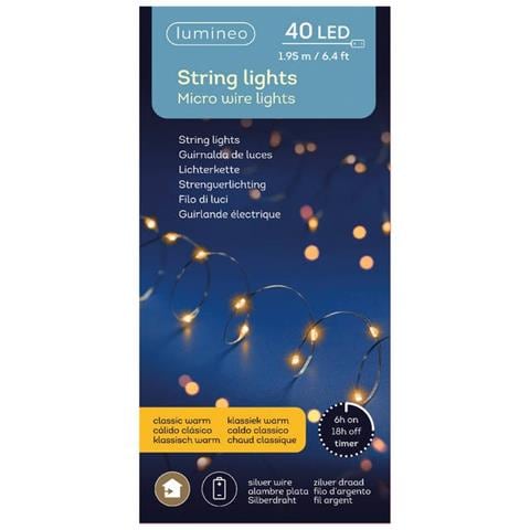 Ghirlanda Microled 40 Luci Bianco Caldo Da Interno - Foto 1