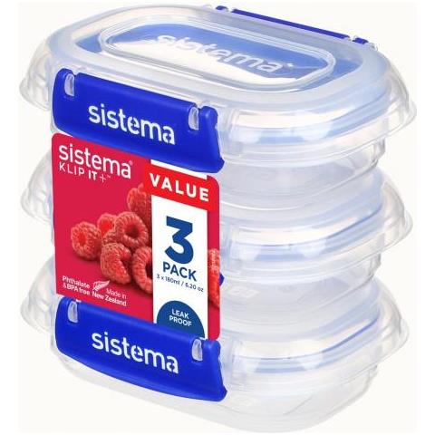 881523 Recipiente Per Cibo Rettangolare Contenitore 0,18 L Trasparente 3 Pz - Foto 1