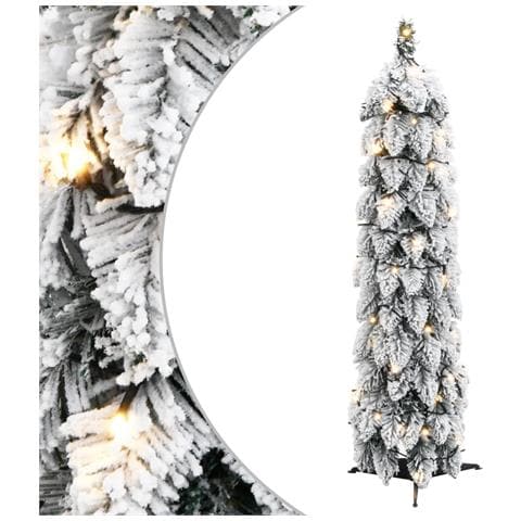 Albero Di Natale Artificiale Con 45 Led E Neve Floccata 90 Cm - Foto 1