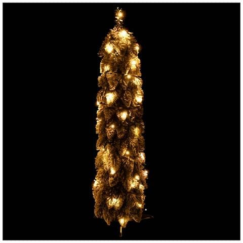 Albero Di Natale Artificiale Con 45 Led E Neve Floccata 90 Cm - Foto 2