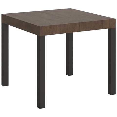 Tavolo Allungabile 90x90/246 Cm Everyday Telaio Antracite - Noce - Foto 5
