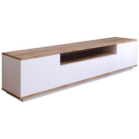 Mobile Tv Bianco E Legno 180cm Tyro - Foto 1