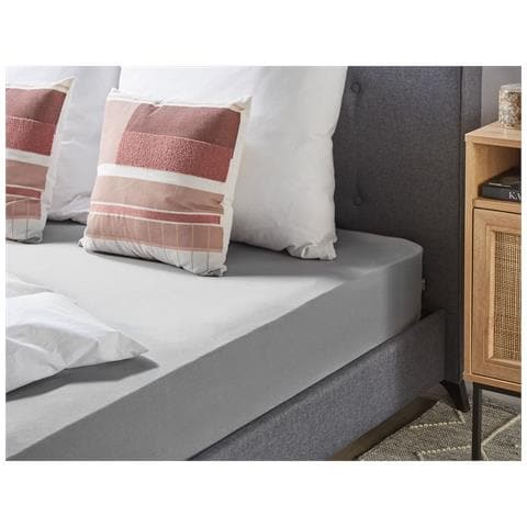 Coprimaterasso Elasticizzato Hofuf Cotone Grigio Chiaro - Foto 1